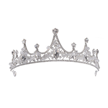 Hair Jewelry Wedding Crown Women Baroque Tiaras Crystal Flower Tiara