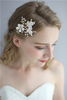 Hair Accessories Jewelry Beads Flower Bridal Crystal Hairband Gold Leaf Women Wedding Hair Clips
