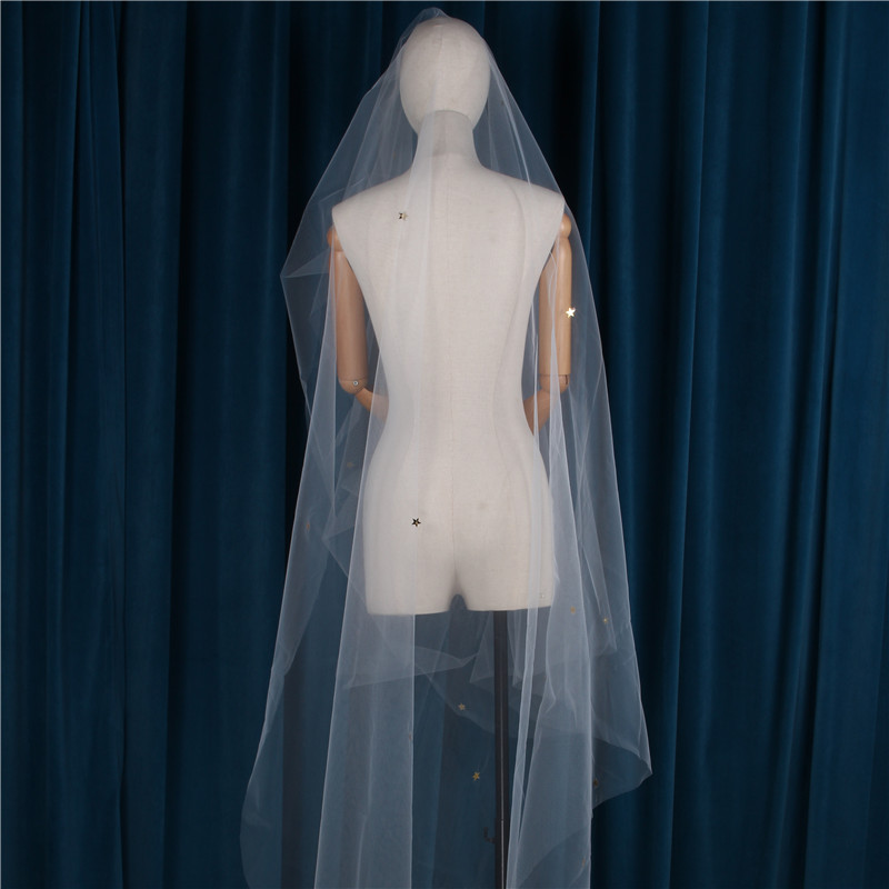 Beautiful Korean-style 1.55M One Layer White Bridal Wedding Veils