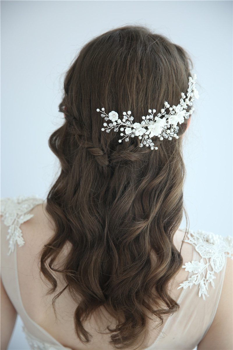 Women Hair Accessories Wedding Bridal Delicate Leaf Hair Jewelry Floral Headpiece