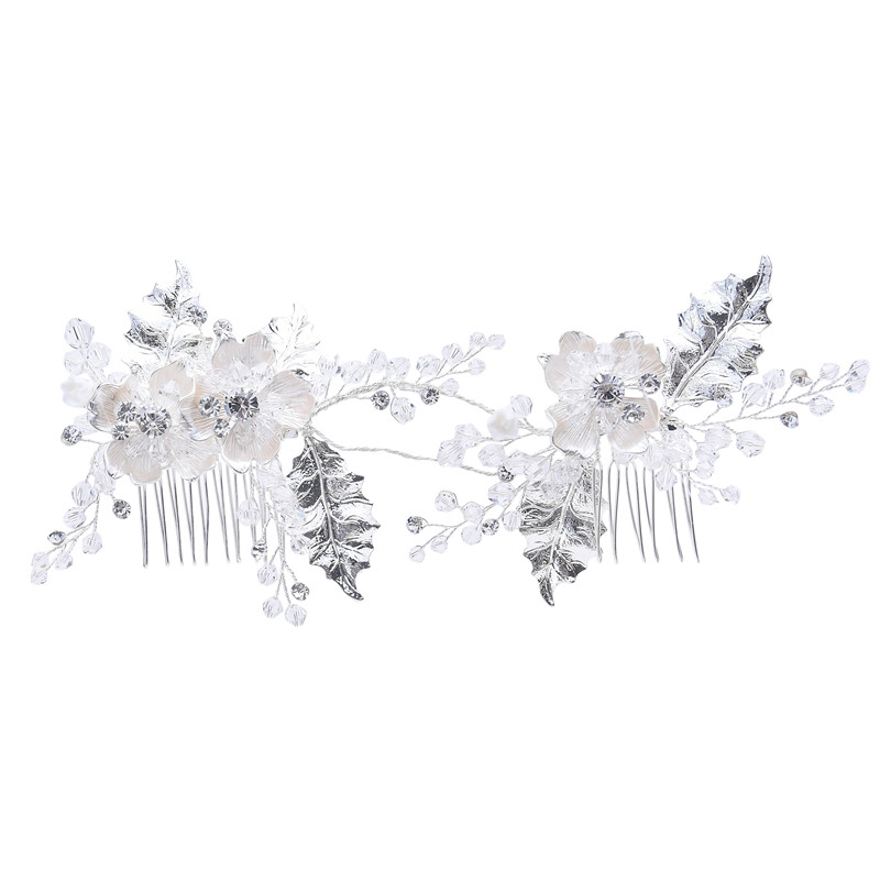 New Product Bridal Jewelry Set Gold Leaf Hair Accessories Women Hair Comb Bridal