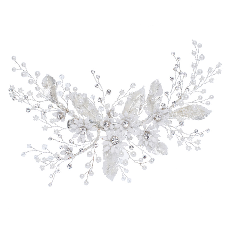 New Style Fashion Flower Tiara Rhinestones Hair Jewelry Bridal Hair Clips For Women 