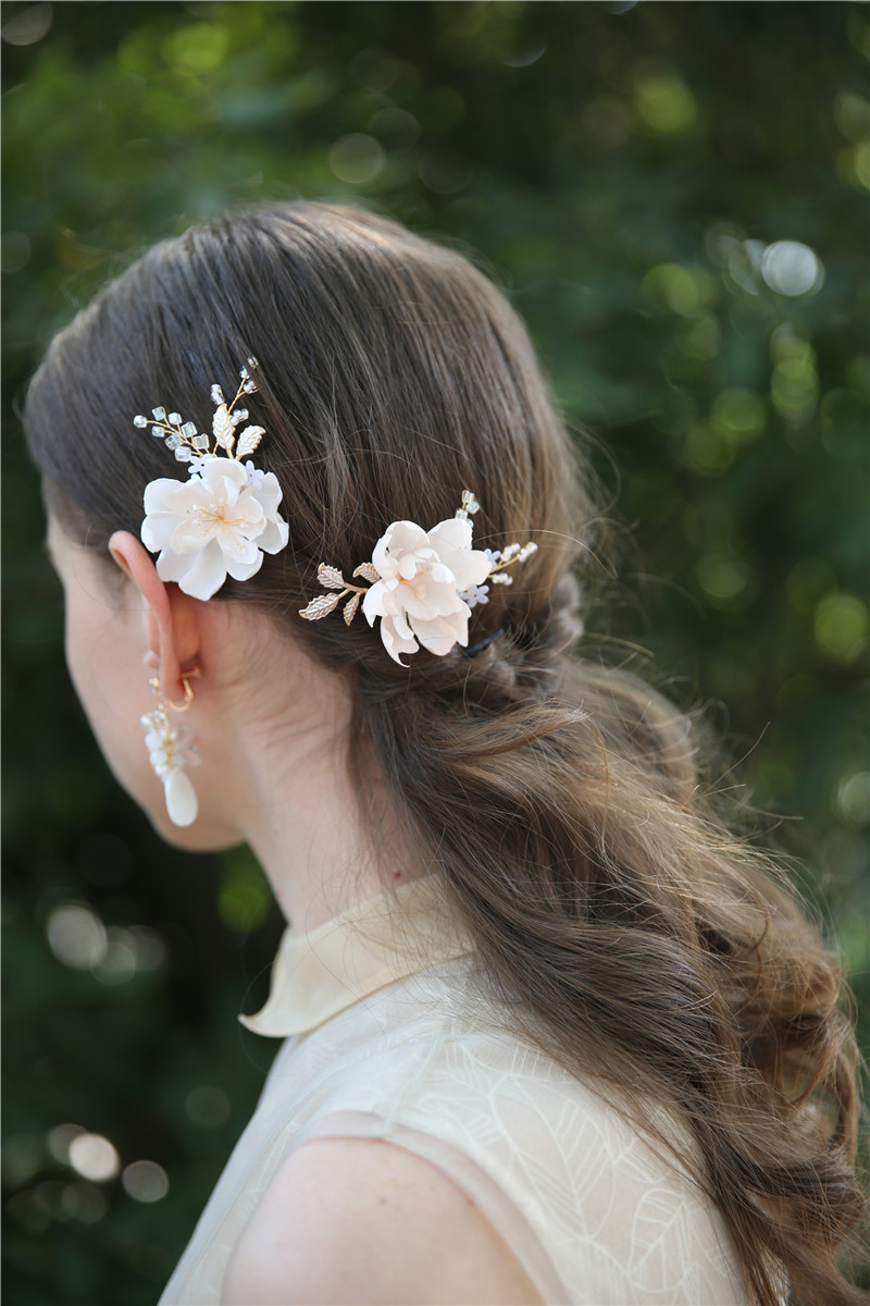 New Design Handmade Flower Design Bridal Headwear Jewelry Wedding Women Hair Pins