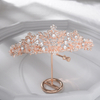 Champagne Color Luxury Zinc Alloy Luxury Crystal Diamond Bride Crown