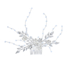 Korea Style Wedding Jewelry Crystal Leaf Bridal Hairbands Hair Combs