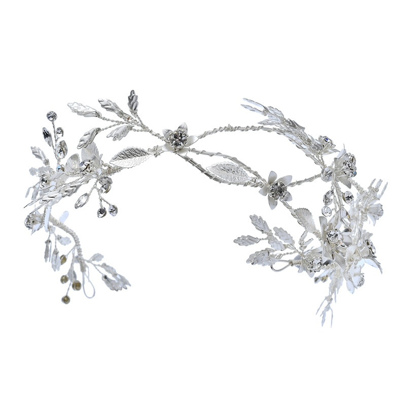 New Style Fashion Flower Tiara Rhinestones Hair Clips Bridal Hair Jewelry For Women