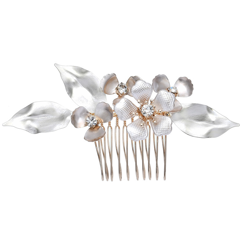 Pearl Flower Hair Pin Wedding Hair Accessories Bride Gold Hair Clips