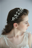 Crystal Flower Bridal Accessories Hairband Handmade Silver Fancy Pearl Headpieces