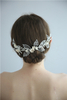 Fashion Jewelry White Leaves Handmade Crystal Lace Flower Hair Combs