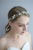 Silver Leaf Crystal Flower Bridal Hair Vine Accessories Headband Crown Headpiece