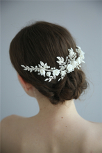Wedding Flower Crystal Rhinestones Women Diamante Hair Clip Comb