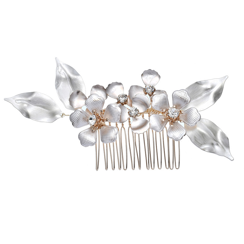 Exquisite Luxury Pearl Flower Hair Pin Wedding Hair Accessories Bride Gold Hair Clips