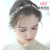 Women Gold Leaf Pearl High Quality Headpiece Bridal Handmade Headwear