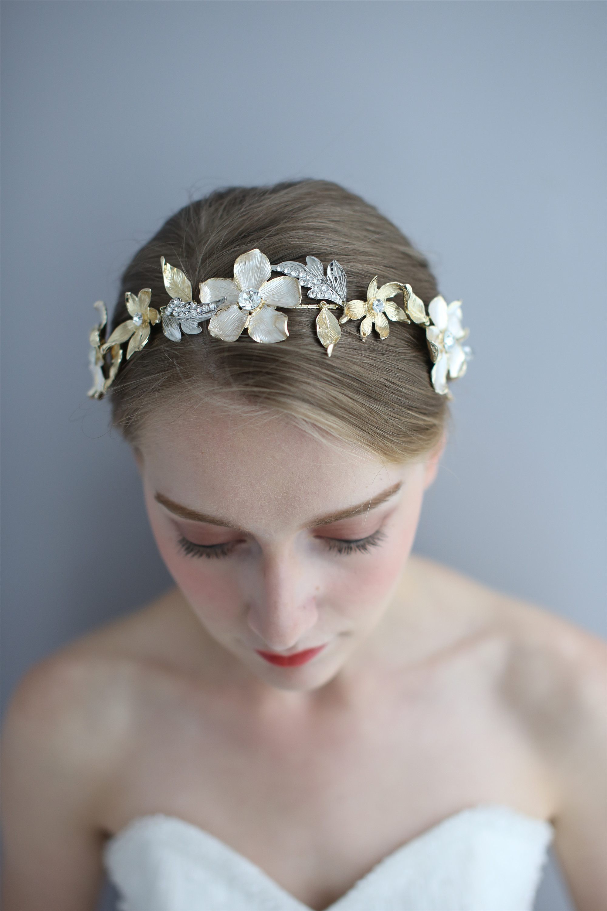 Newest Crystal Hairband Accessories Headdress Handmade Bridal Wedding Jewelry Headpiece For Women