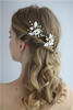 Rhinestone Pearl Flower Hair Band Wedding Bridal Hair Clip