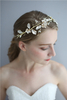 Popular Bridal Jewelry Hair Accessories Gold Leaf Side Crystal Fancy Headband Wedding Women Hair Combs