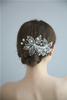 Bridal Silver Lace Flower Handmade Wedding Hair Combs For Women