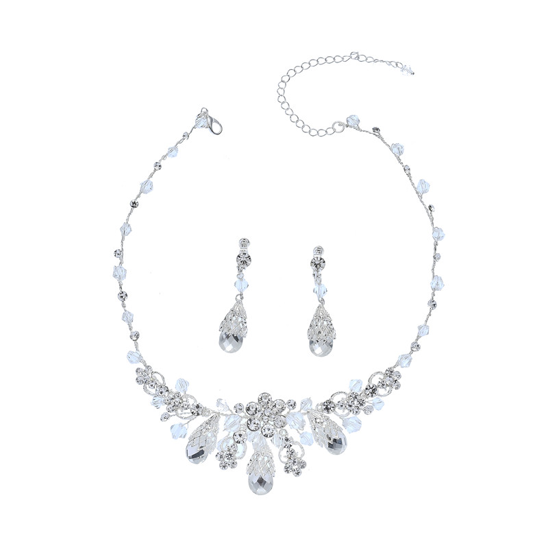 New Design Silver Leaf Bridal Hair Accessories Headpiece Handmade Crystal Wedding Women Flower Hair Clips