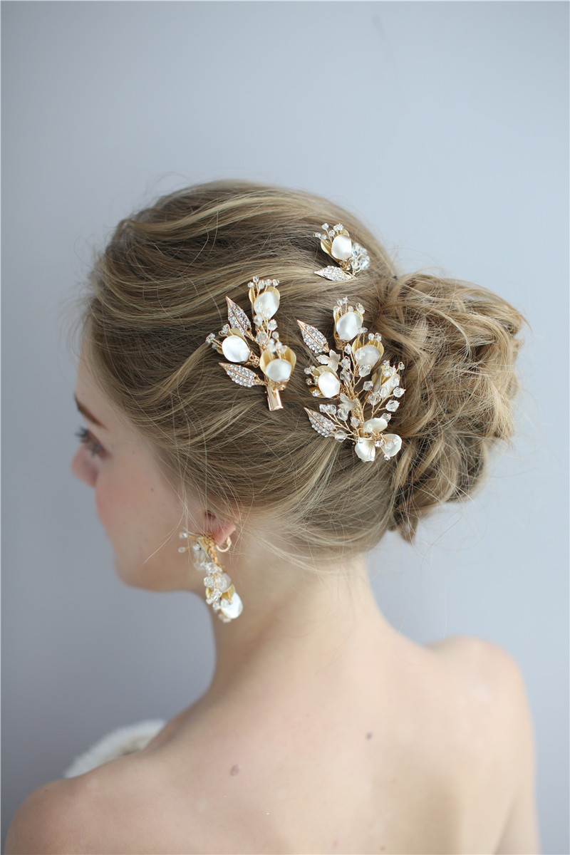 Beautiful Flower Fashion Bridal Gold Jewelry Set for Women Wedding