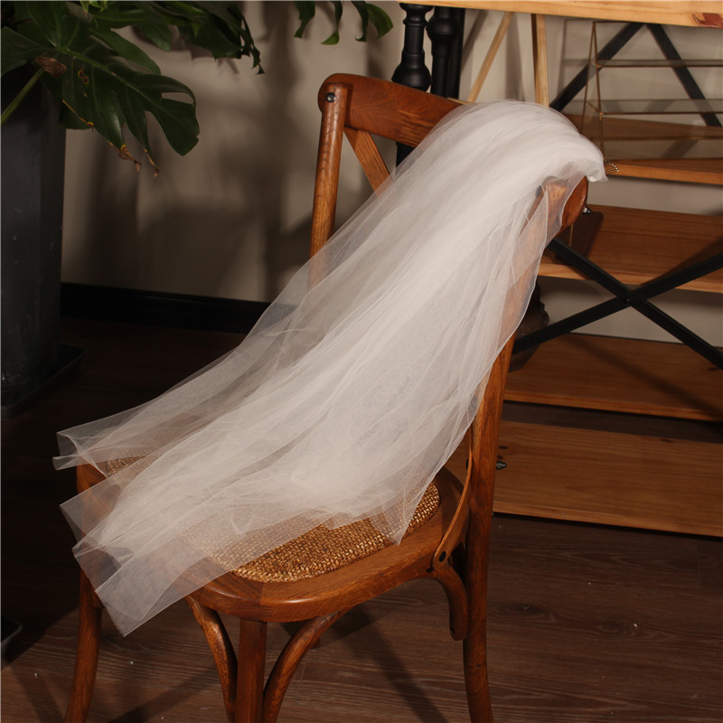 New Simple Design White Short Veils Bride Three Layer Hair Combs Wedding Veils