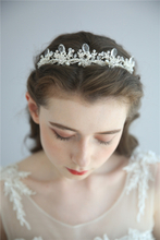 Crystal Inlaid Bloom Flower Bridal Tiara Wedding Hair Crown Beauty Pageant Crown