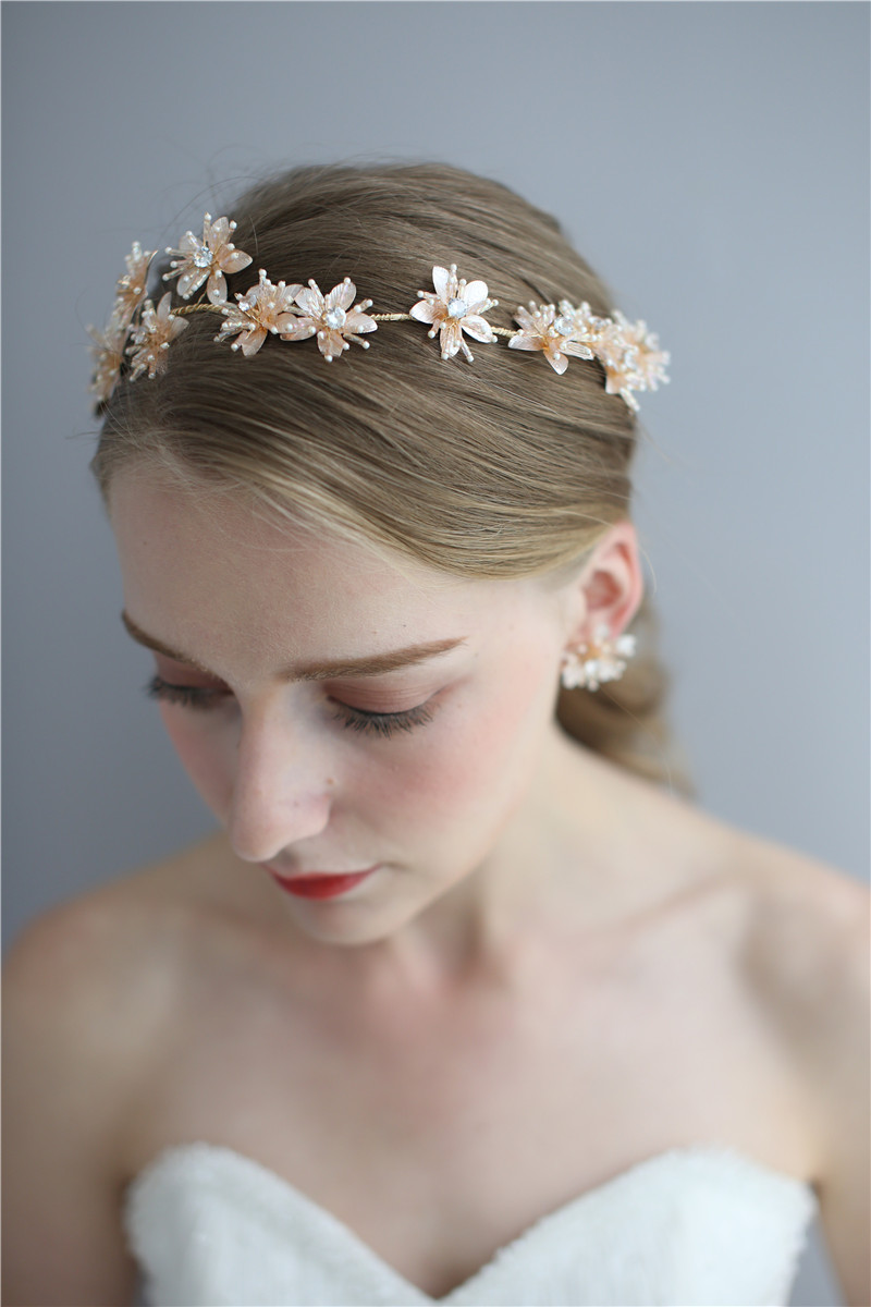 Handmade Fancy Crystal Headdress Beautiful Bridal Tiara Women Headpiece