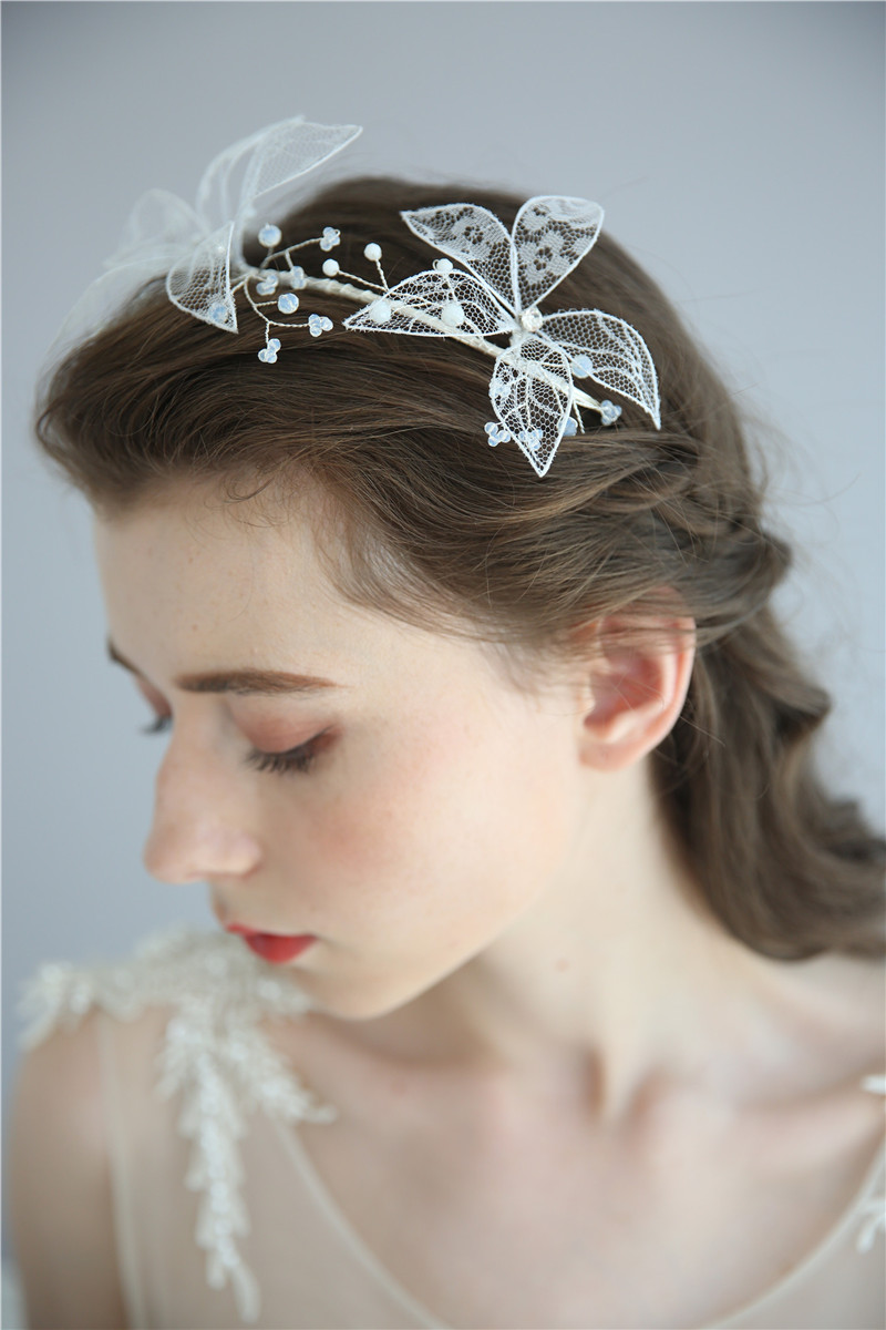 Factory Price Lace Flower Princess Crown Tiaras Wedding Crowns for Bride