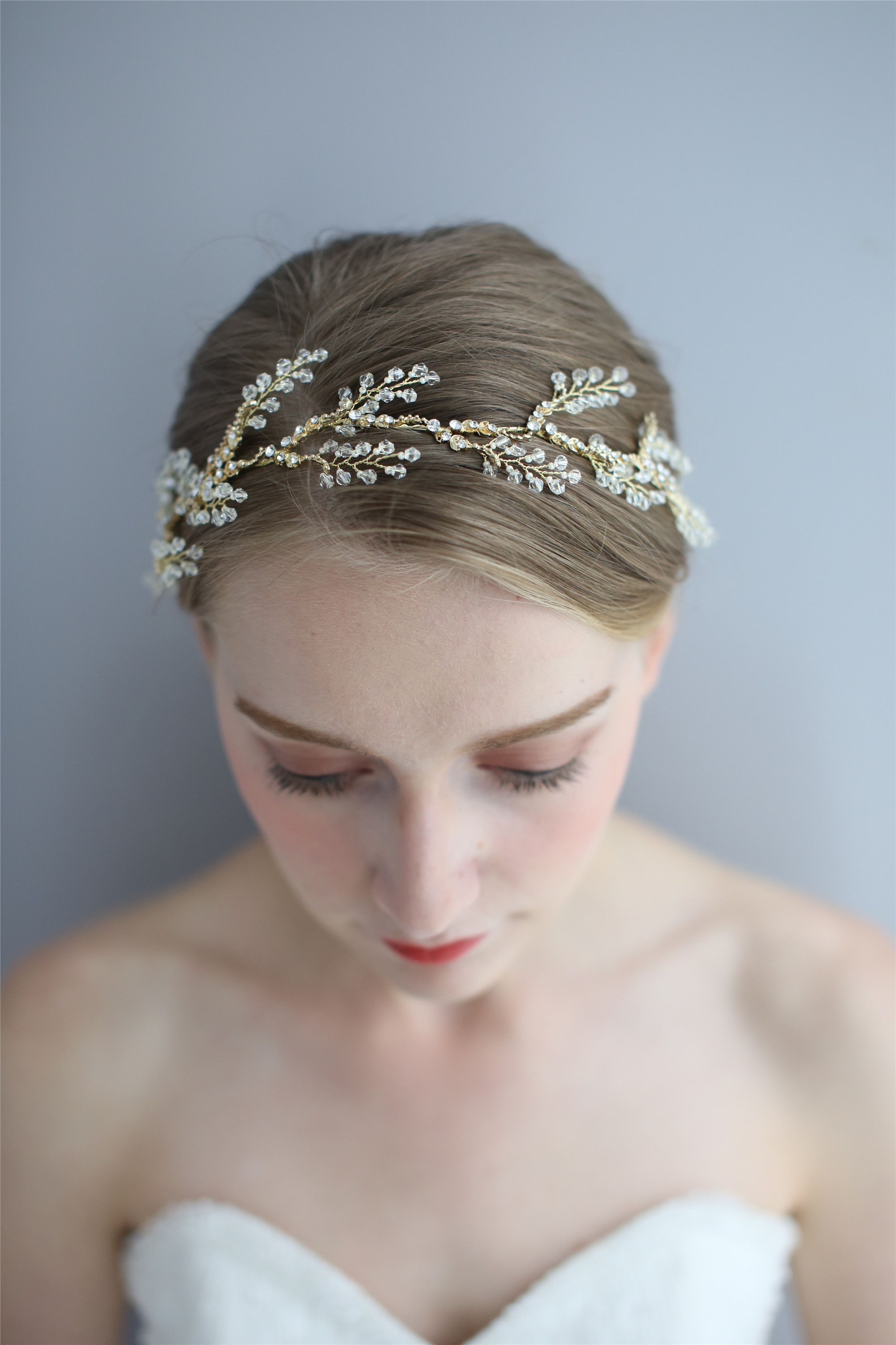 Headband Handmade Rhinestone Wedding Headdress Jewelry Accessories Women Headpiece 