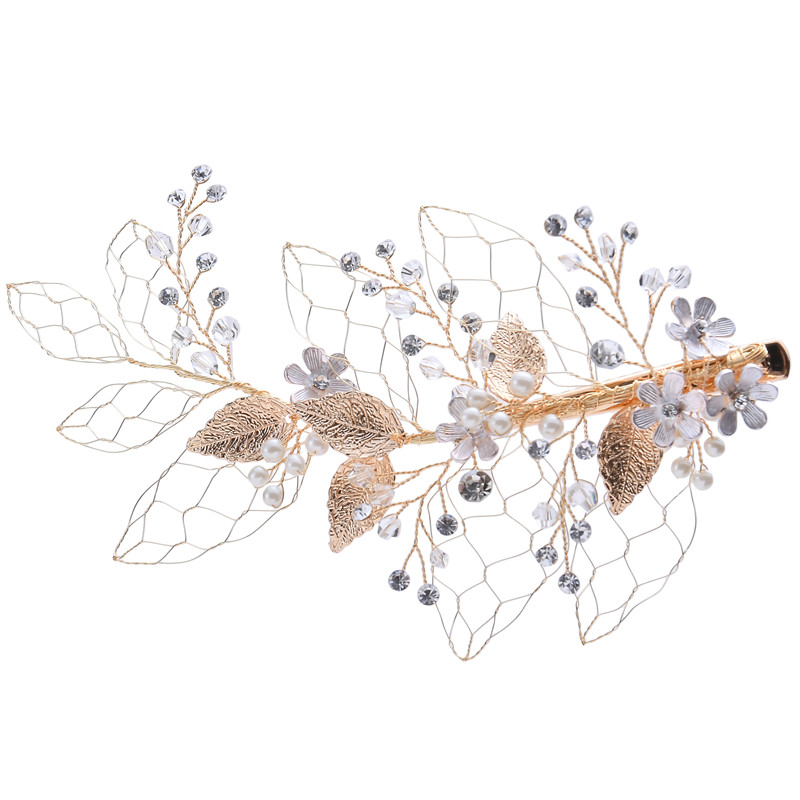 Crystals Rhinestones Tiara Wedding Hair Clip Accessories Headband Bridal Barrettes