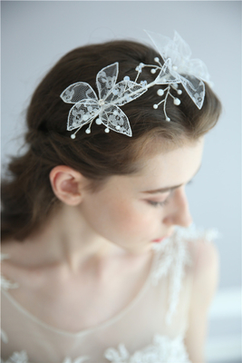 Factory Price Lace Flower Princess Crown Tiaras Wedding Crowns for Bride