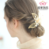 Handmade Golden Copper Wire Hair Jewelry Headdress Bridal Wedding Crystal Pearl Hair Combs For Women