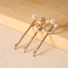 Hot Sale Profession Unique Design Metal Alloy Pearls Hair Pin Rhinestone Hair Clips