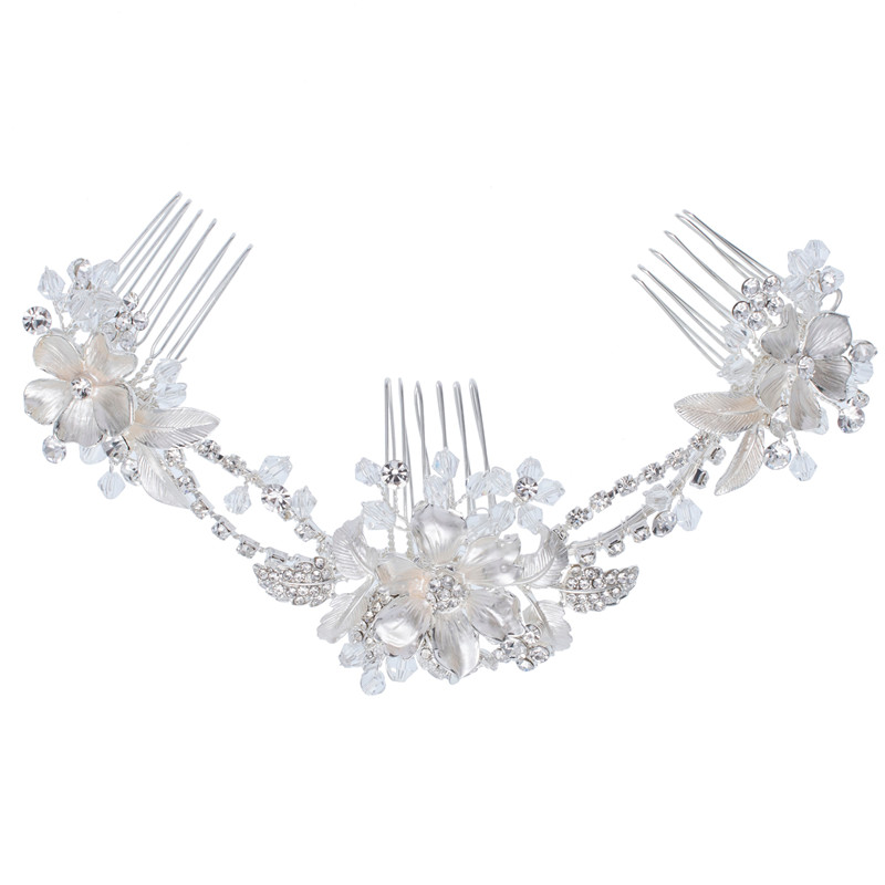 Fancy Crystal Bridal Head Accessories Decorative Wedding Jewelry Hair Clip for Bride 
