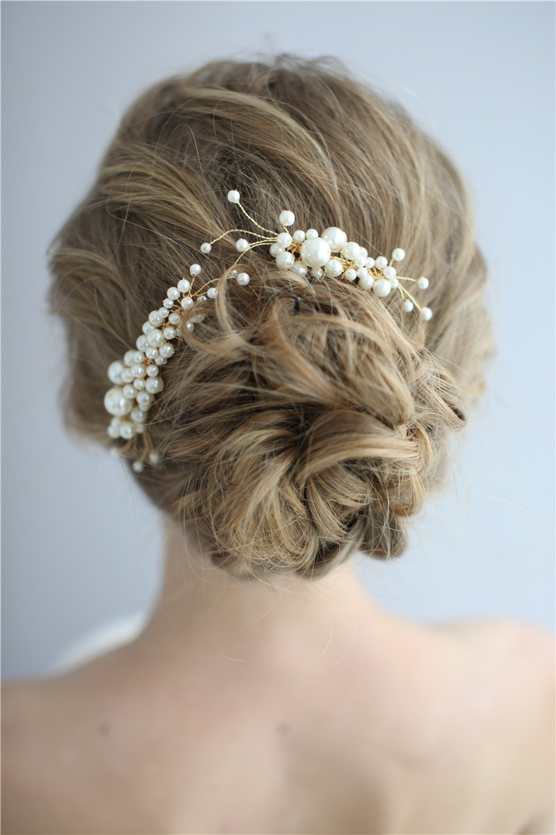 Pearls Bridal Hairband Headdress Fashion Hair Accessories Wedding Jewelry Women Party Prom