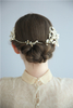 Luxury Handmade Gold Leaves Crystal Bridal Accessories Headpiece