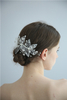 Bridal Silver Lace Flower Handmade Wedding Hair Combs For Women