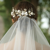 Vintage Gold Iron Leaves Flowers Wedding Bridal Hair Accessories Veil Hair Combs