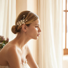 Handmade Leaves Flower Wedding Hair Accessories Fashion Pearls Beads Hair Clips