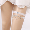 2020 New Fashion Customized Dangling Pearl Rhinestone Lace Sexy Leg Garter 