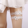 2020 Wedding Accessories 2 Pcs White Lace Flower Pearl Garter Applique Sexy Leg Belts Garters
