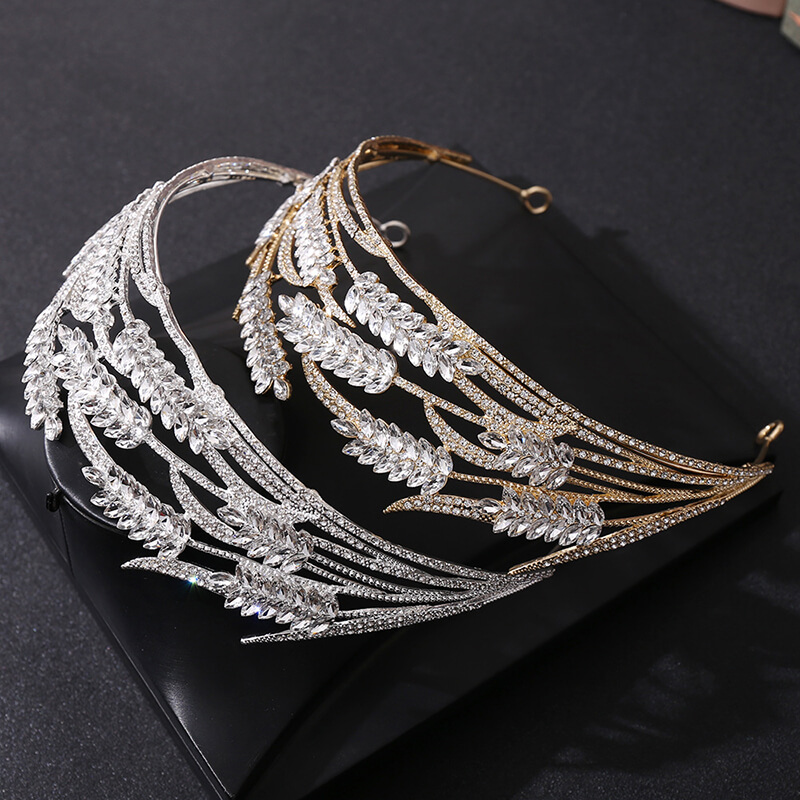 Luxury Crystal Zinc Alloy Bridal Hair Jewelry Tiaras Pageant Prom Princess Crowns