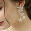 Custom Celestial Stars Inspired Wedding Bridal Headpiece Earrings Jewelry Set