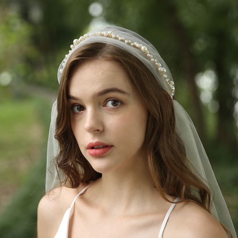 Wedding Pearl Decoration Hair vine Bride Veil Bridal Wedding Head Belt For Women