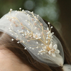Delicate Bridal Handmade Flower Decorated Beads Bride Lace Veil Wedding Belt